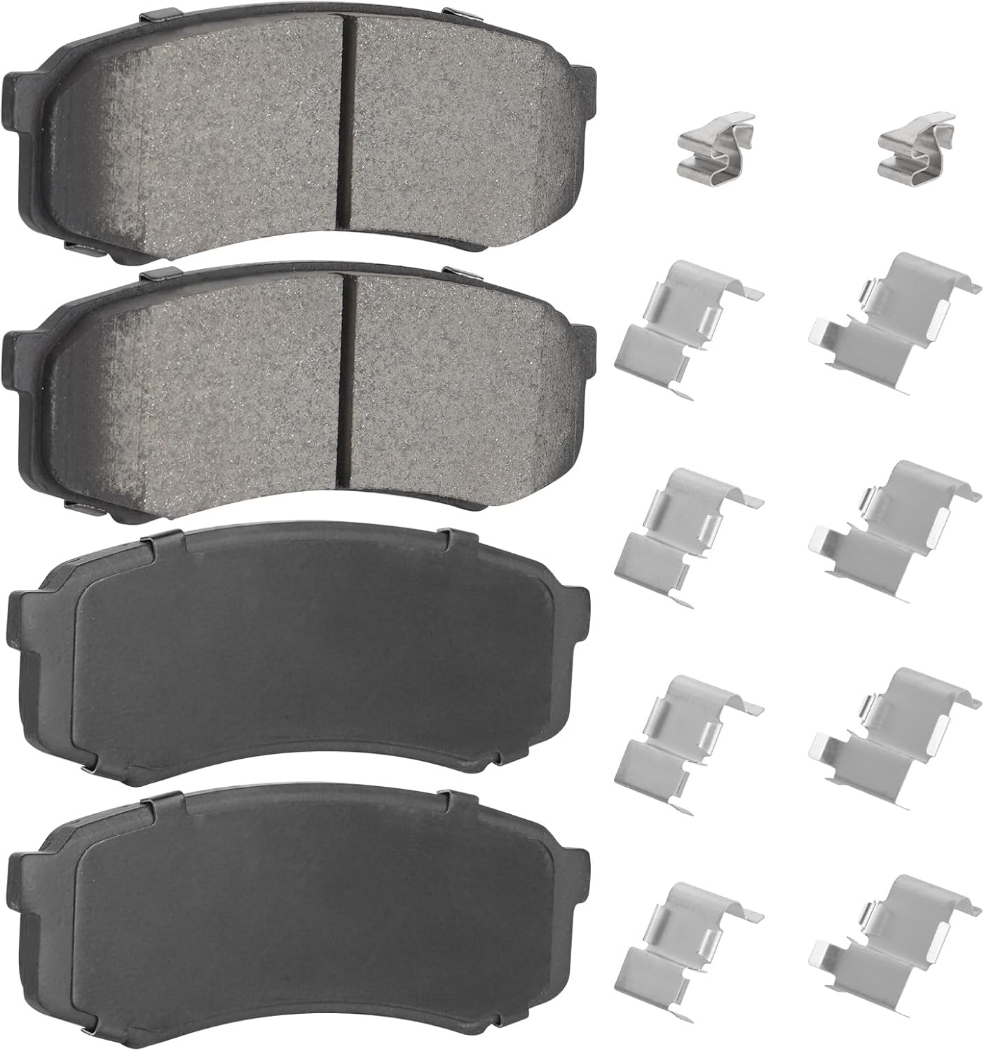 ILONPA Rear Semi-metallic Disc Brake Pads Set for Toyota 4Runner 03-23, FJ Cruiser 07-14, Sequoia 01-07, Land Cruiser 93-97, for Lexus GX460 10-23, GX470 03-09, LX450 96-97 4PCS(With Hardware)