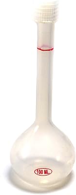 EISCO Volumetric Flask, 100ml - Polypropylene, with Screw Cap Autoclavable- Eisco Labs