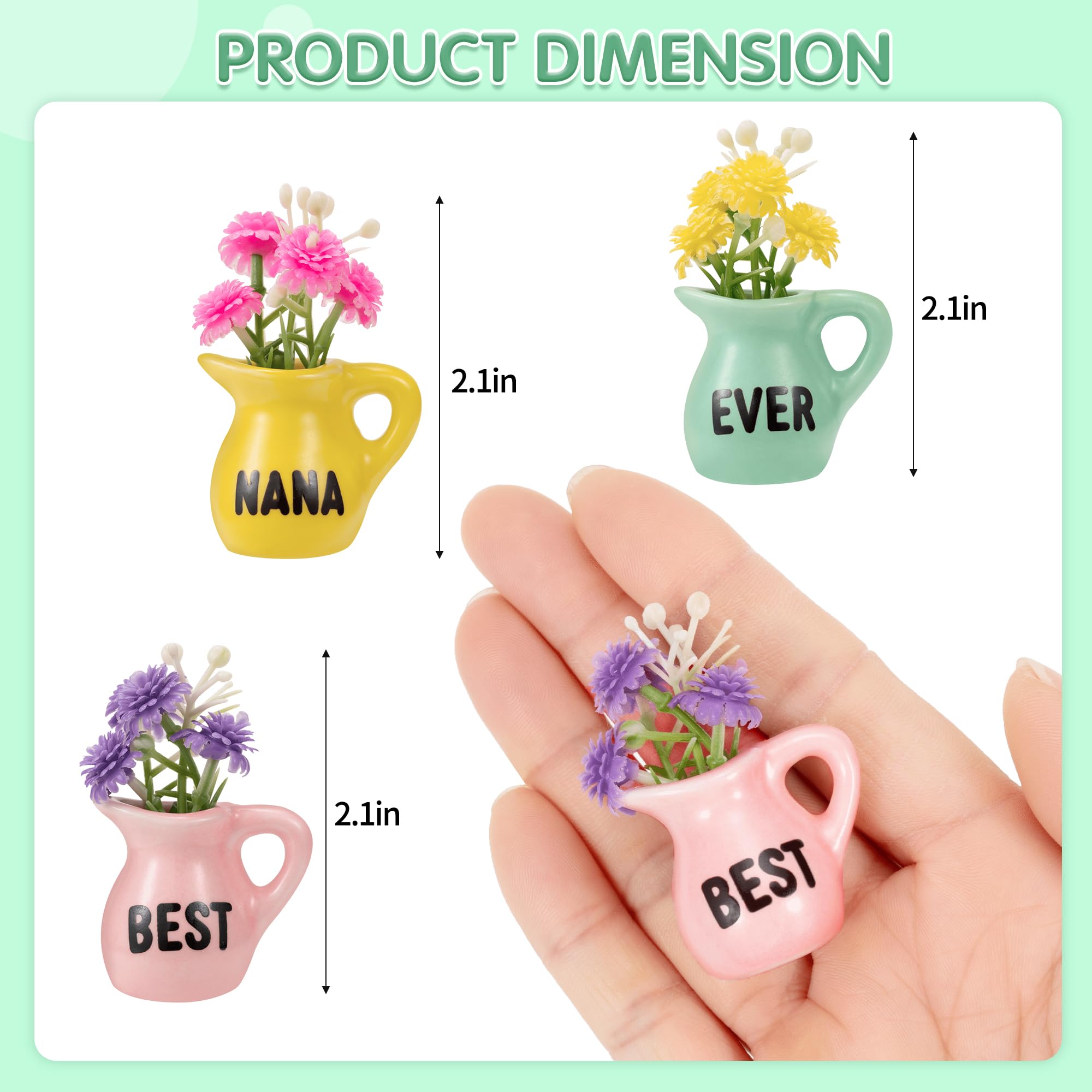 Best Nana Ever Blumenmagnete für Kühlschrank, Geschenke Muttertag für Oma von Enkelin, Weihnachten Geburtstagsgeschenk für Oma