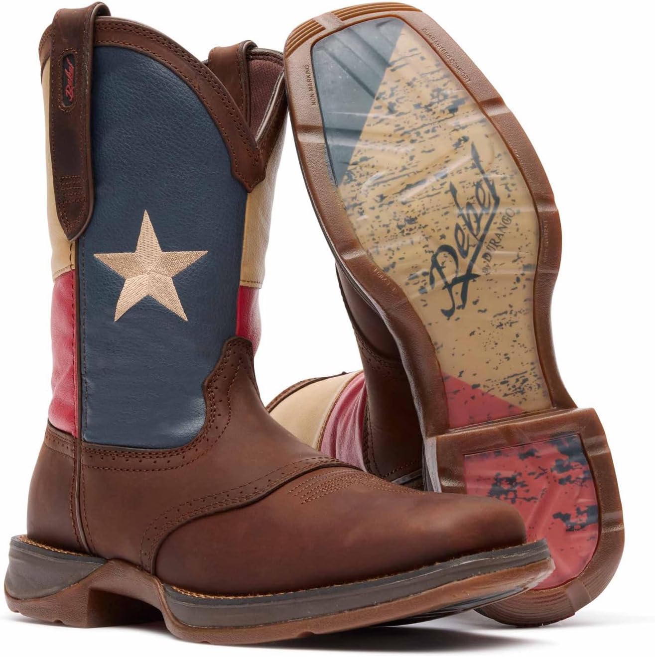 Durango Men's Patriotic Pull-On Texas Flag Western Boots