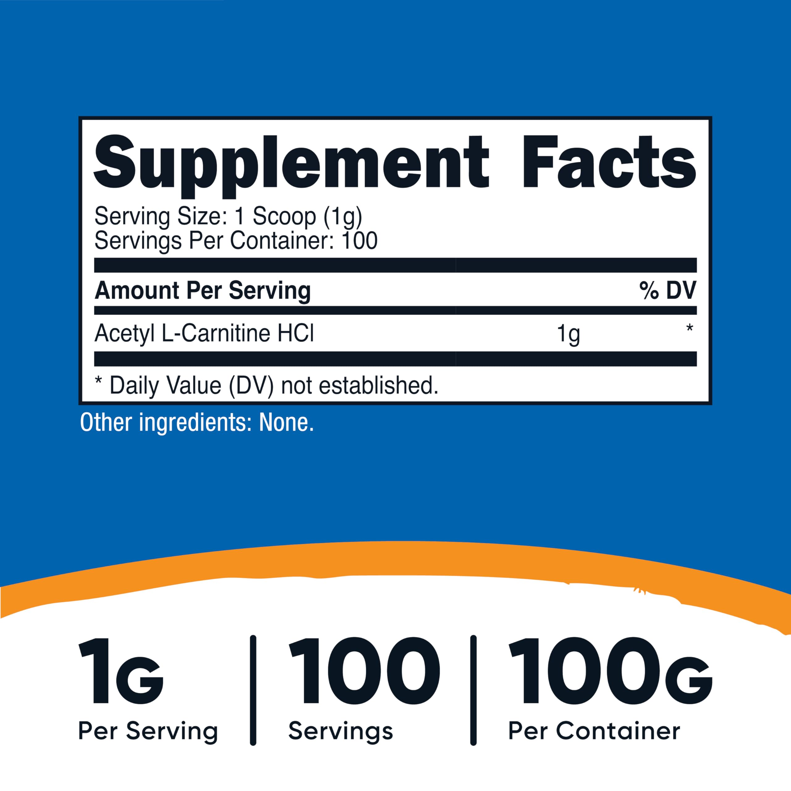acetyl l carnitine hcl dosage Amazon.com: Nutricost Acetyl L-Carnitine HCI (ALCAR) 100 Grams per  Container - 1G Per Serving