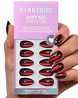 Vista 39 de BTArtbox Uñas Postizas Blancas Cortas a Presión - Uñas Postizas de Gel Suave en Forma de Almendra, Uñas Blancas con Pegamento para Uñas, Uñas