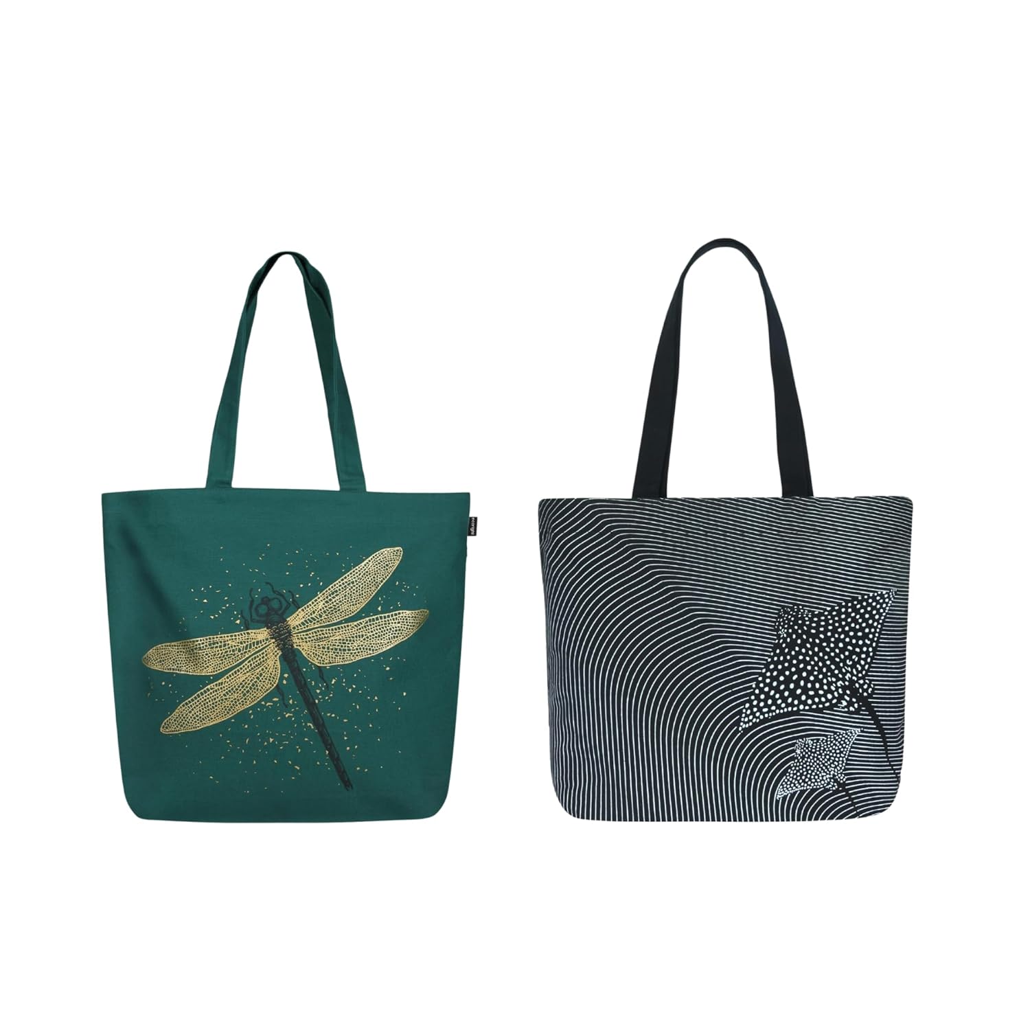 Eco Right Large Canvas Tote Bag for Women, Tote Handbags for Women with Zipper & Inner Pocket for College, Shopping, Office