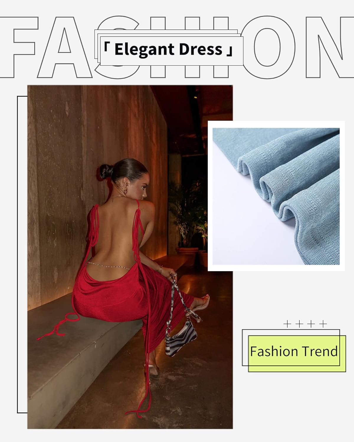 Doweha Women Backless Cowl Neck Cocktail Going Out Dress Halter Slip Long Semi Formal Party 2025 Spring Summer Maxi Dress - Image 5