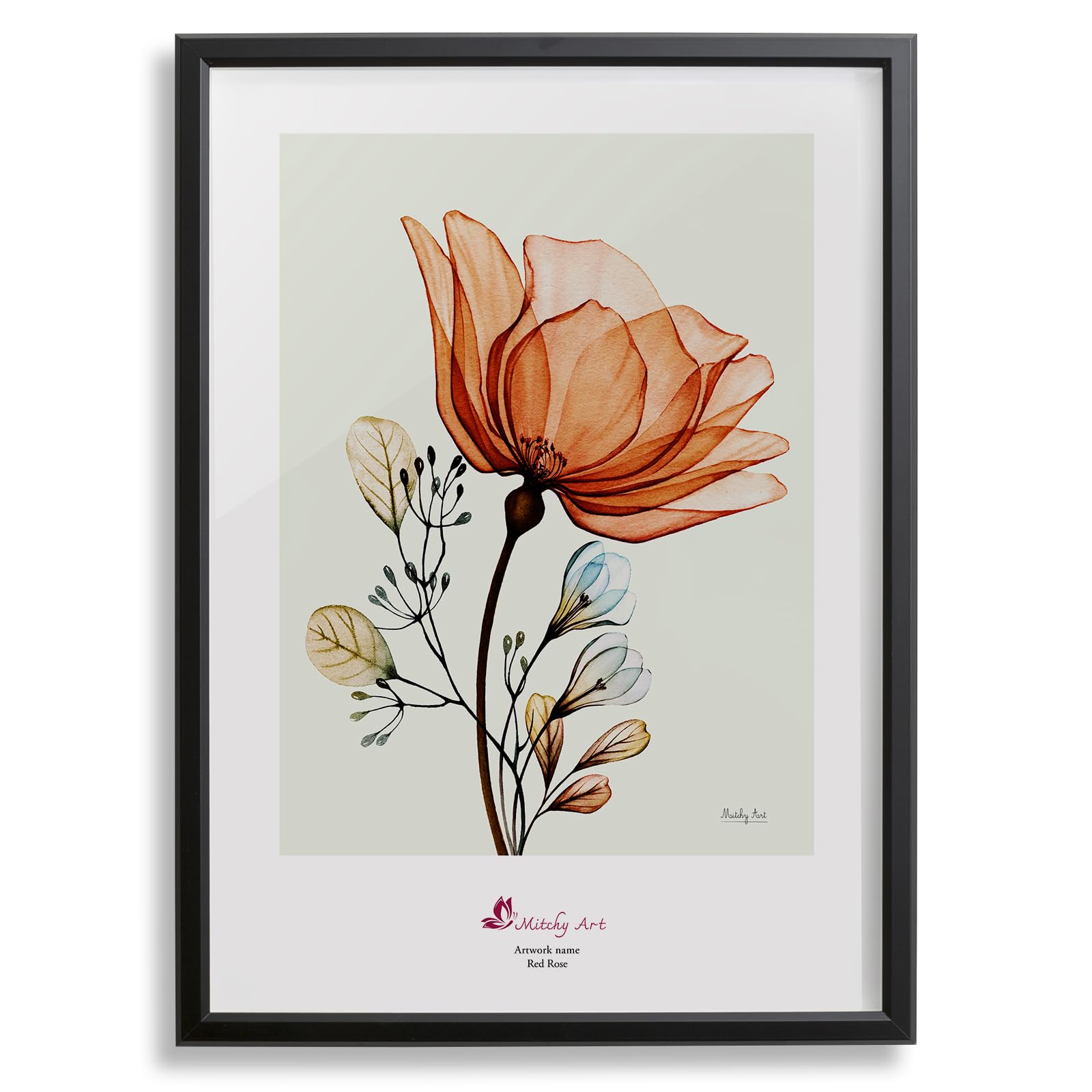 絵画「赤いバラ」 壁掛け A3 額入り (横32cm x 縦43cm) Amazon.co.jp: 絵画「赤いバラ」インテリア 壁掛け アートパネル A3 額