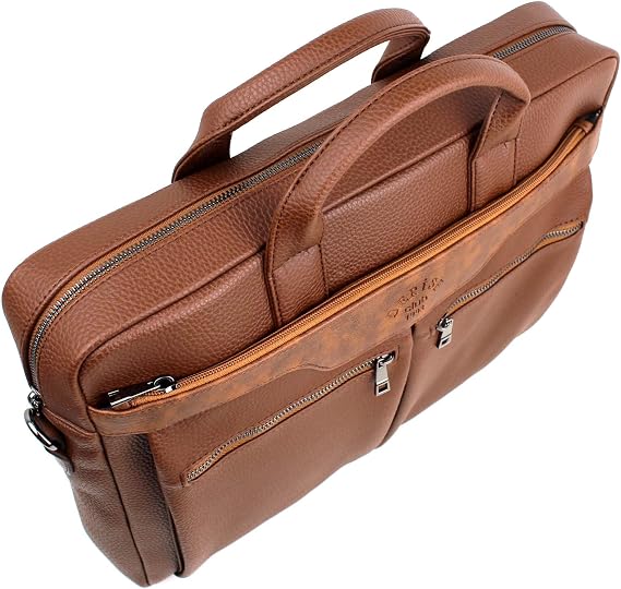 Black Color Multi-compartment Hand And Shoulder Strap 15.6 Inch Paperwork And Laptop Bag