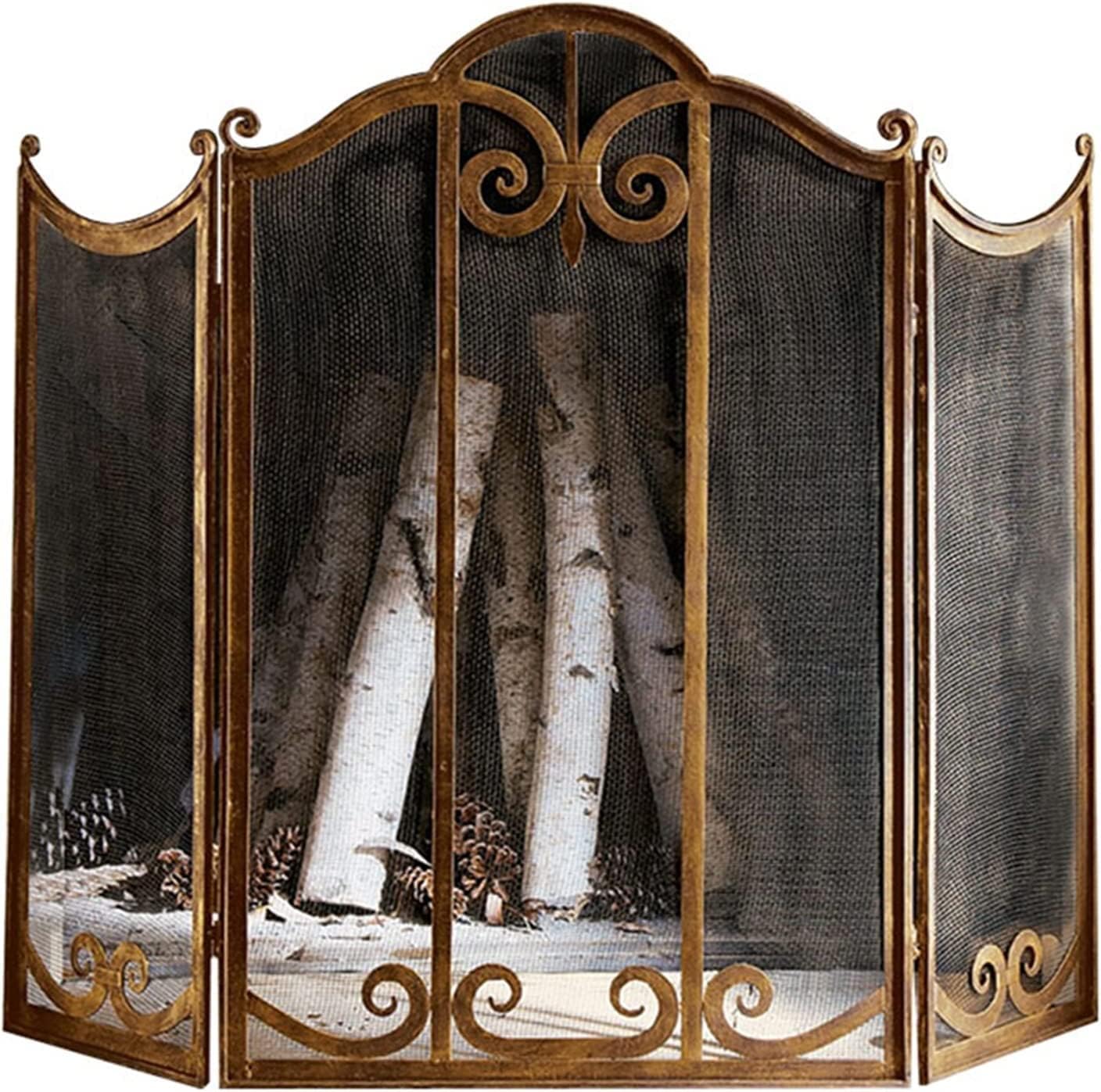 fire Place Screen/Grate Spark Guard Cover Folding Fireplace