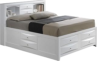 Contemporary Full Storage Bed in White