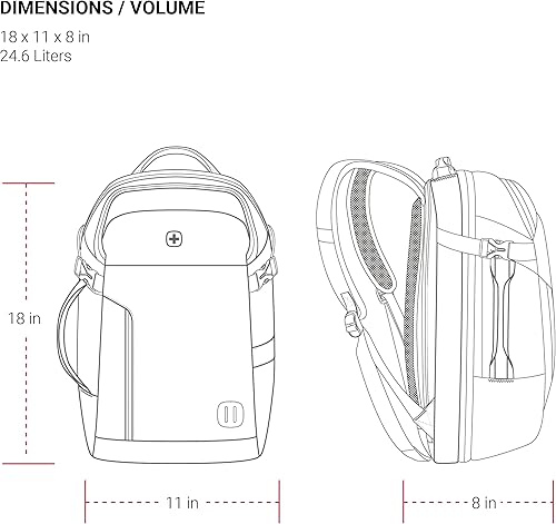 Miniatura 8 de SwissGear Híbrido, Mochila híbrida para portátil de viaje