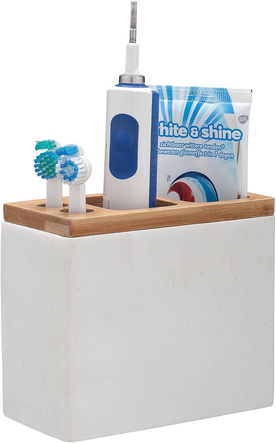 Sealskin Grace Toothbrush Holder, 12,3x10,2x6 cm, White