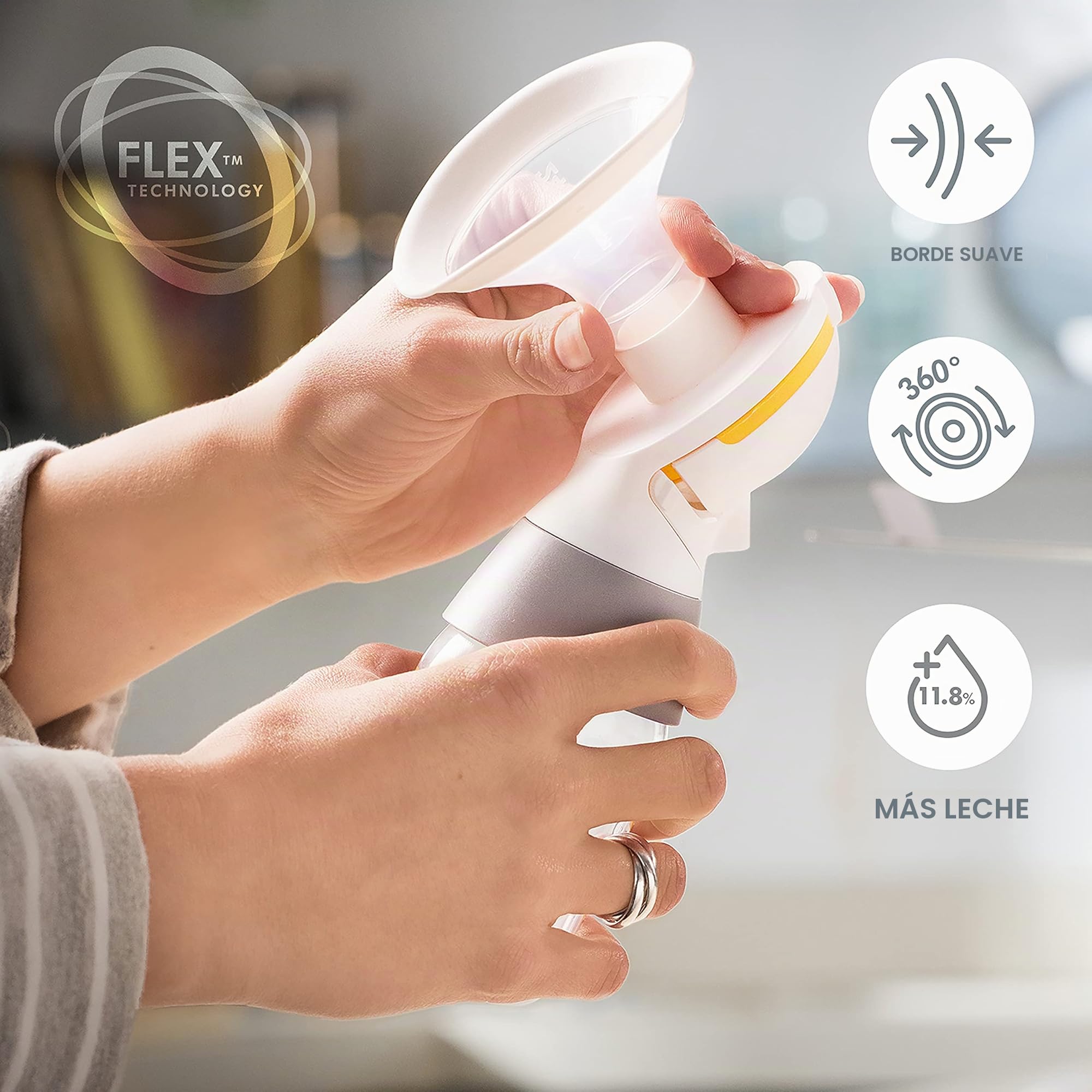 Medela Solo - Sacaleches eléctrico, notablemente más silencioso, recargable por USB, con protector mamario PersonalFit Flex y tecnología Medela de extracción en 2 fases, Blanco (101041608)