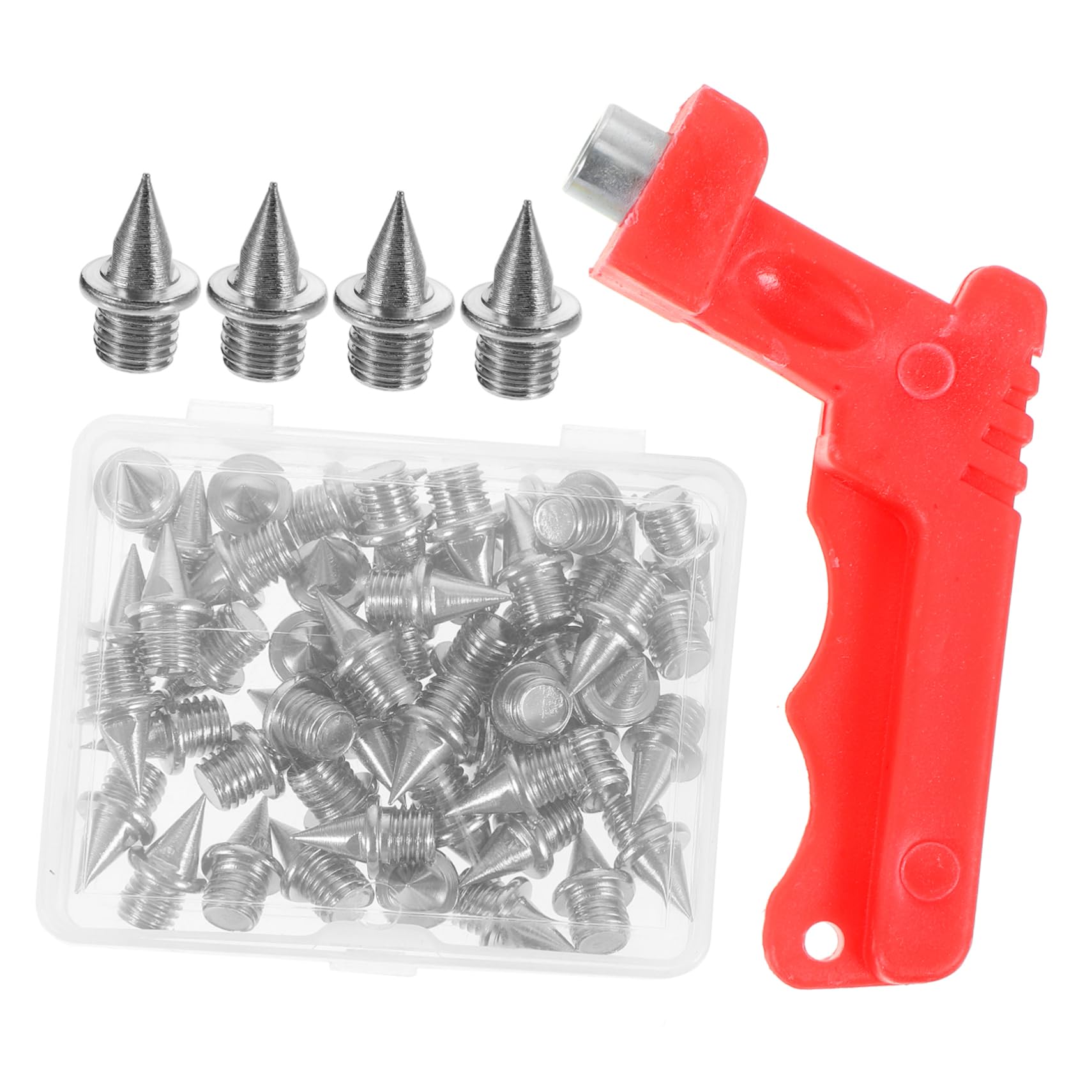 HANABASS 2sets Track Spikes Kit Steel Running Spikes with Wrench for Easy Installation Track Shoes Replacement -Resistant Performance for Athletes