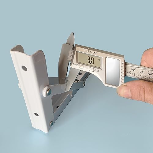 Miniatura 6 de Soportes plegables para estantes, soporte de bricolaje, carga de 350 libras, soporte L para mesa de trabajo plegable, incluye tornillos para