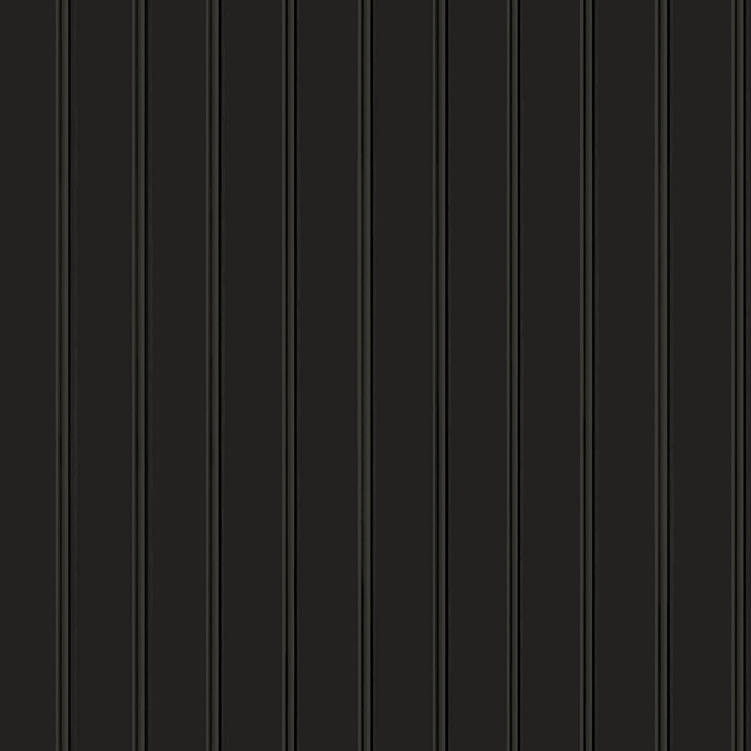 Tempaper Black Faux Beadboard Removable Peel and Stick Wallpaper, 20.5 in X 16.5 ft, Made in the USA