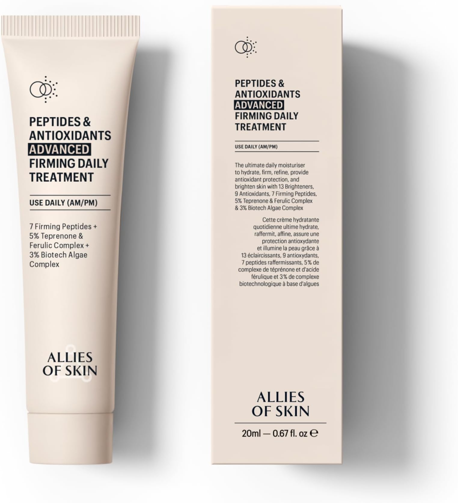 Allies of Skin Peptides & Antioxidants Advanced Firming Daily Treatment | 5โInโ1 Daily Moisturizer That Hydrates, Visibly Improves The Look Of Firmness, Smooth The Appearance Of Texture