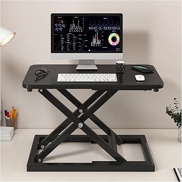 Standing Desk, Tabletop, Gas Pressure Lifting Desk, Folding, Laptop Desk, Computer Desk, Manual/Air Pressure, 7 Tiers / Stepless Height Adjustment, Both Sitting and Standing, Multi-functional Table,