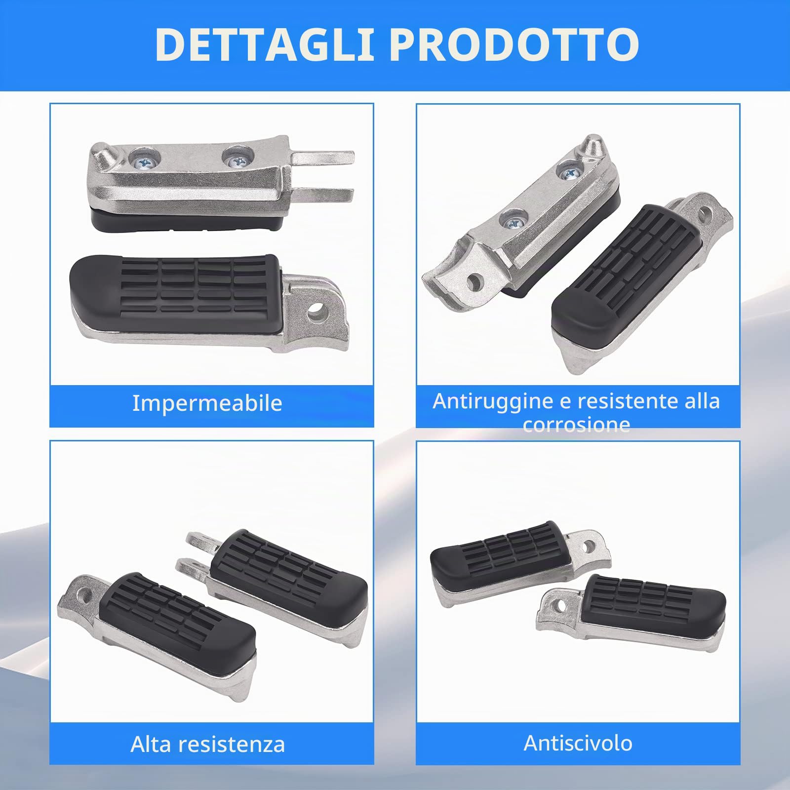 AHL Motocicletta Pedane Poggiapiedi anteriore frontale per Honda CB600F Hornet S 2000-2002/CB750F Seven Fifty 1992-2003/CB900F CB919 Hornet 2002-2007/CB1000F 1993-1996