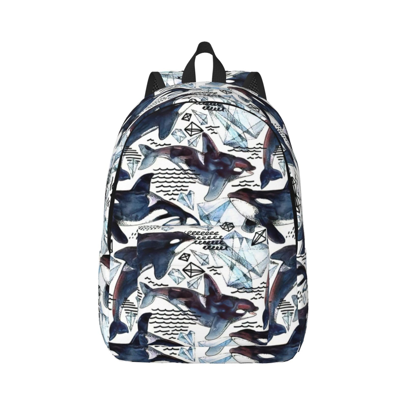Mochila de viaje casual EdWal para adultos con ballenas asesinas 8