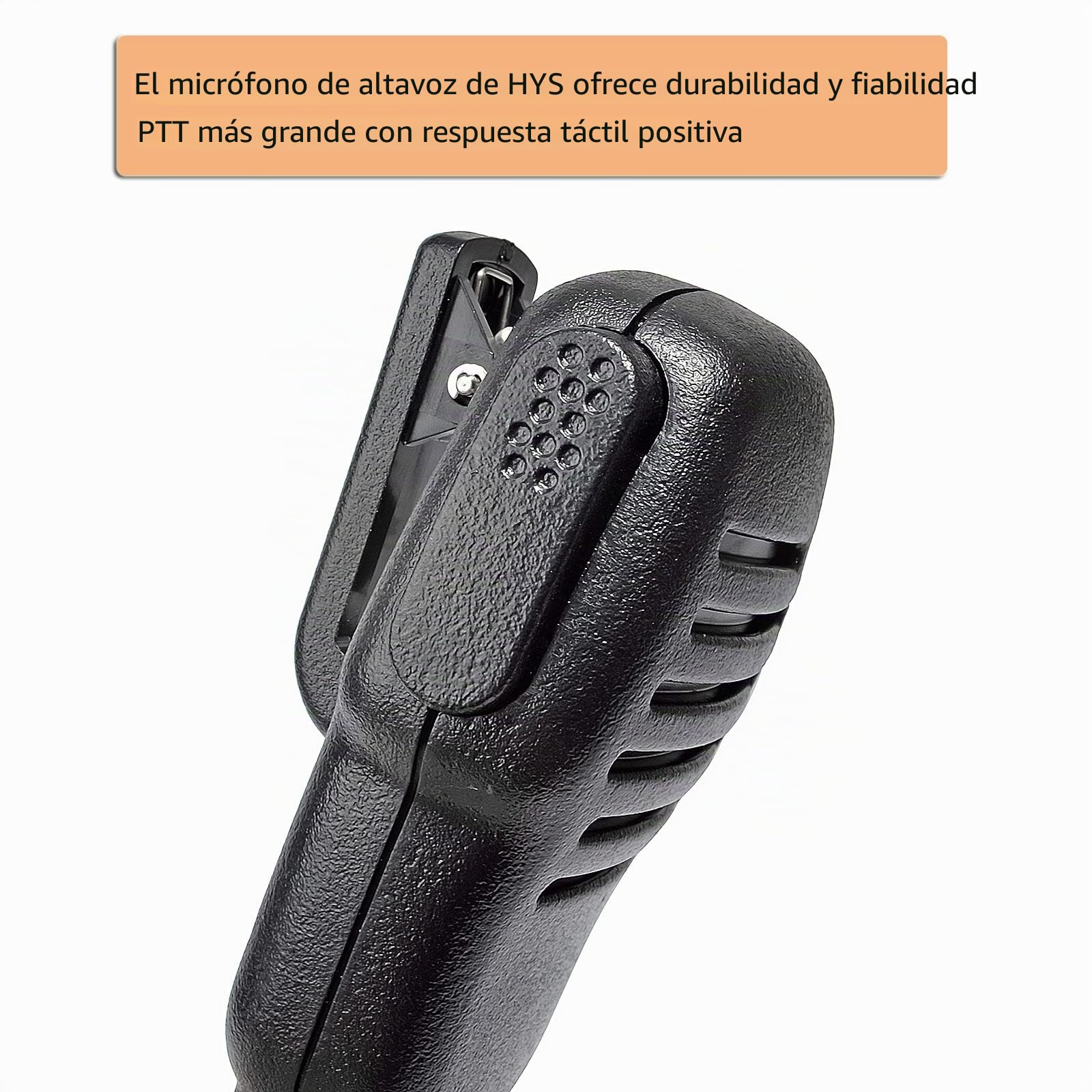 HYS Micrófono de mano compatible con emisoras de radio President Randy III CB | Micrófono de altavoz apto para radios Randy 3 | con botón PTT