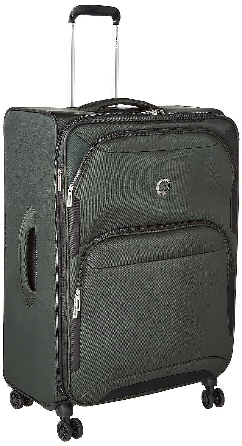 DELSEY PARIS Sky Max 2.0 Softside Expandable Luggage with Spinner Wheels, Green, 2-Piece Set (21/24)