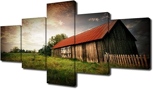 Vista 167 de Paisaje de 5 piezas pintura sobre lienzo