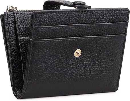 FALAN MULE Small Wallets for Women RFID Blocking Slim Bifold Leather Womens Wallet with Zipper Coin Purse