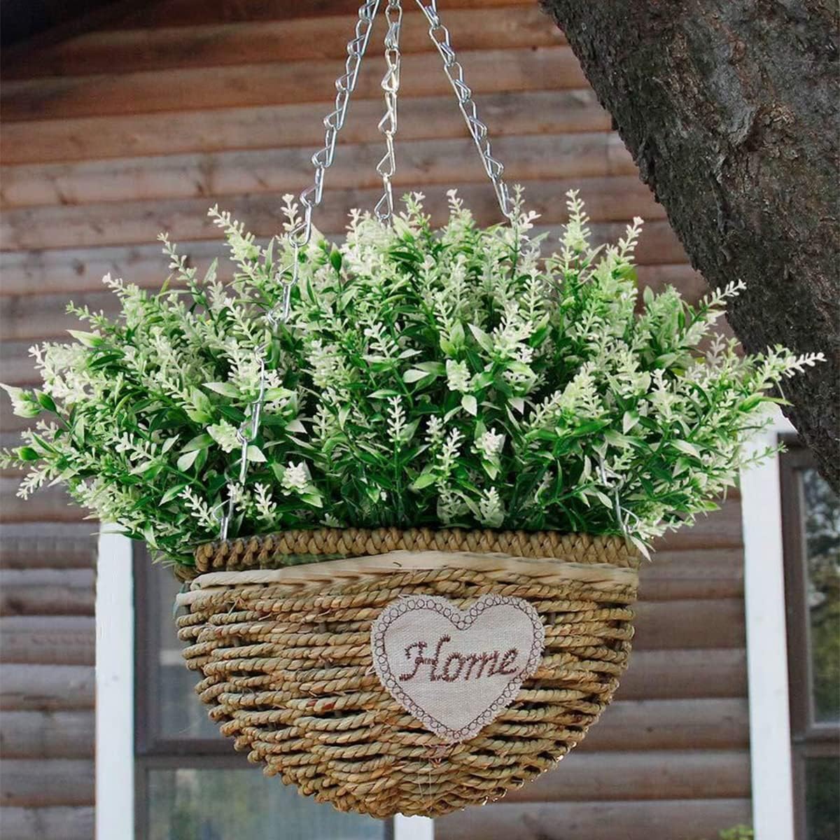 HBell 12 Bundles Outdoor Artificial Flowers UV Resistant Fake Boxwood Plants - Image 5