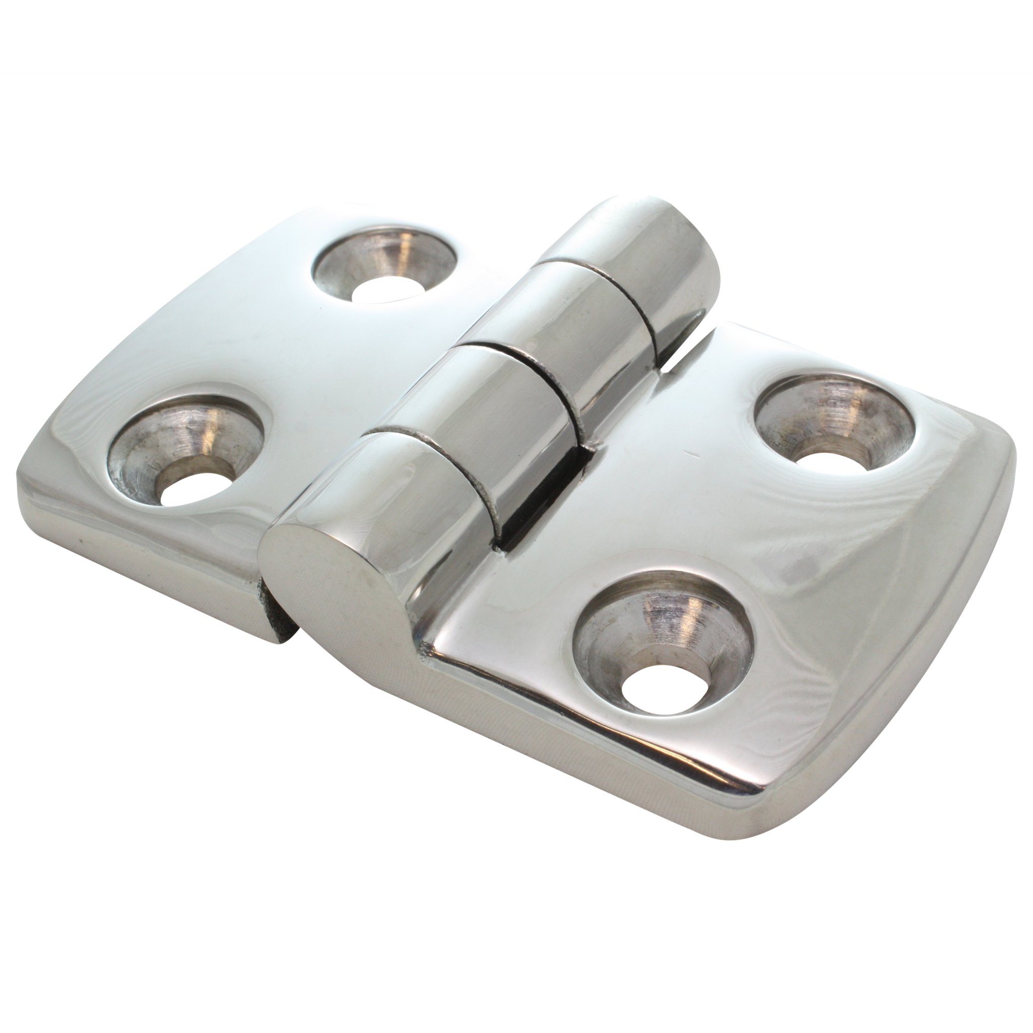 Charnière combinée 48x77mm inox 40/40 non démontable au design épuré pour menuiserie