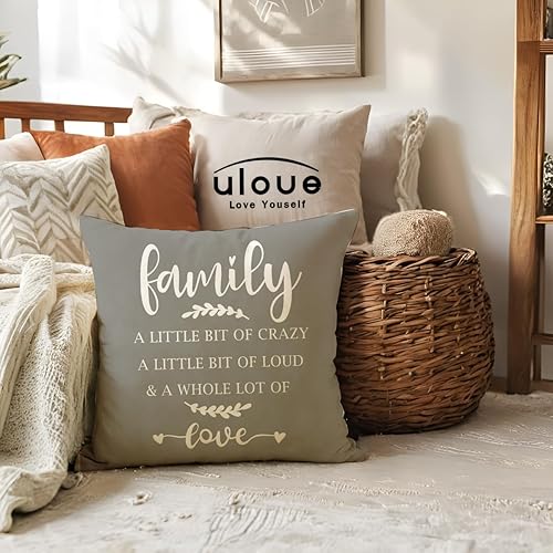 Miniatura 3 de ULOVE LOVE YOURSELF Home Quotes - Fundas de almohada decorativas de granja de 18 x 18 pulgadas, fundas de almohada rústicas de decoración de campo