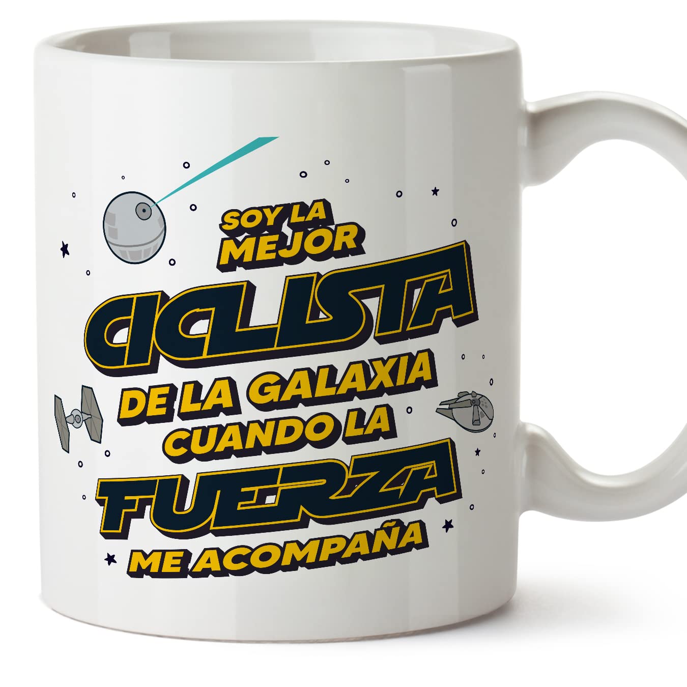 MUGFFINS Tazas para JEFE hombre - En Español - Mejor de la Galaxia Cuando Fuerza me Acompaña - 11 oz / 330 ml - Regalo original y divertido — view 16