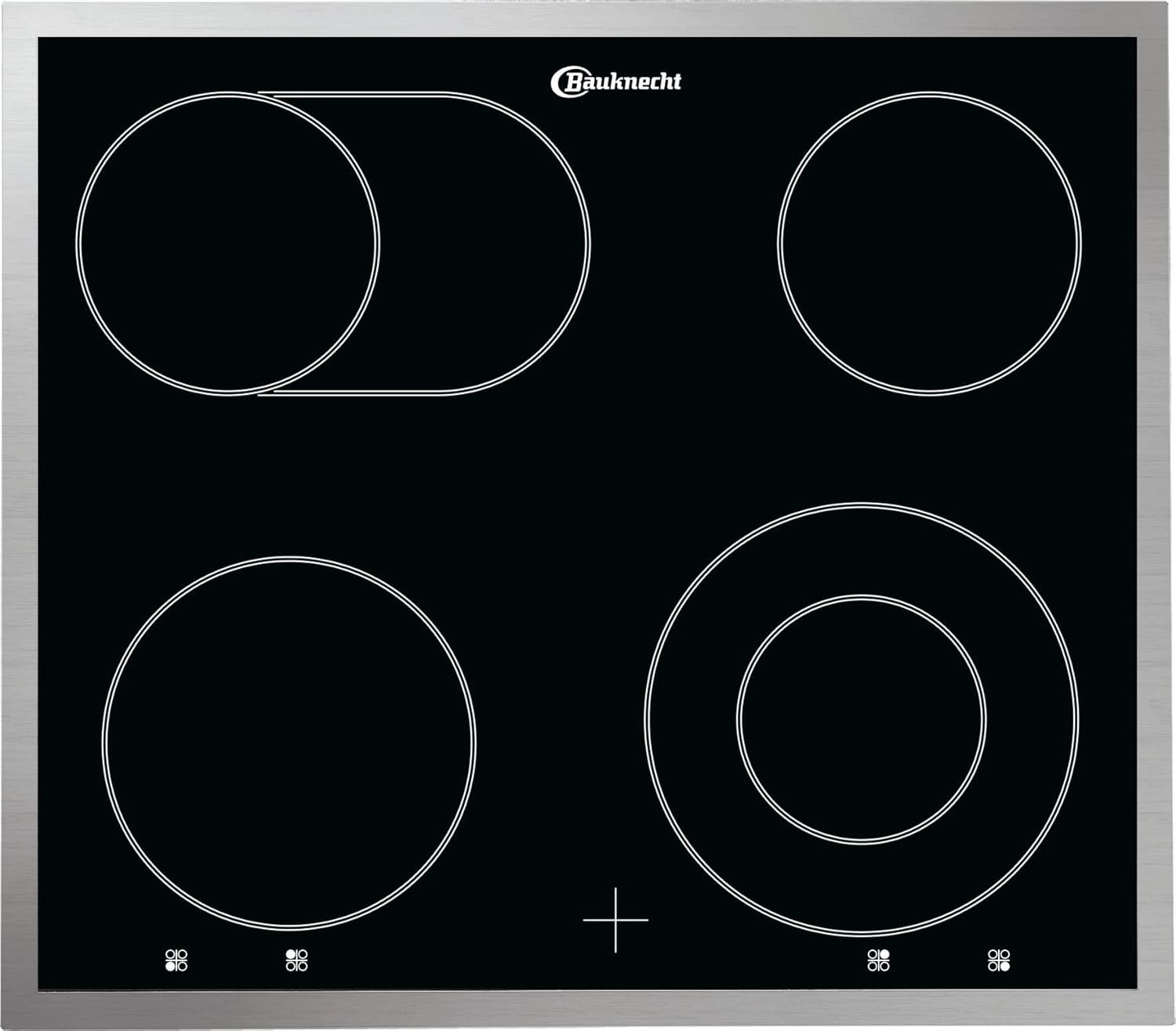 Bauknecht Heko 600 Pyro Black Glass-Ceramic Hob Top View