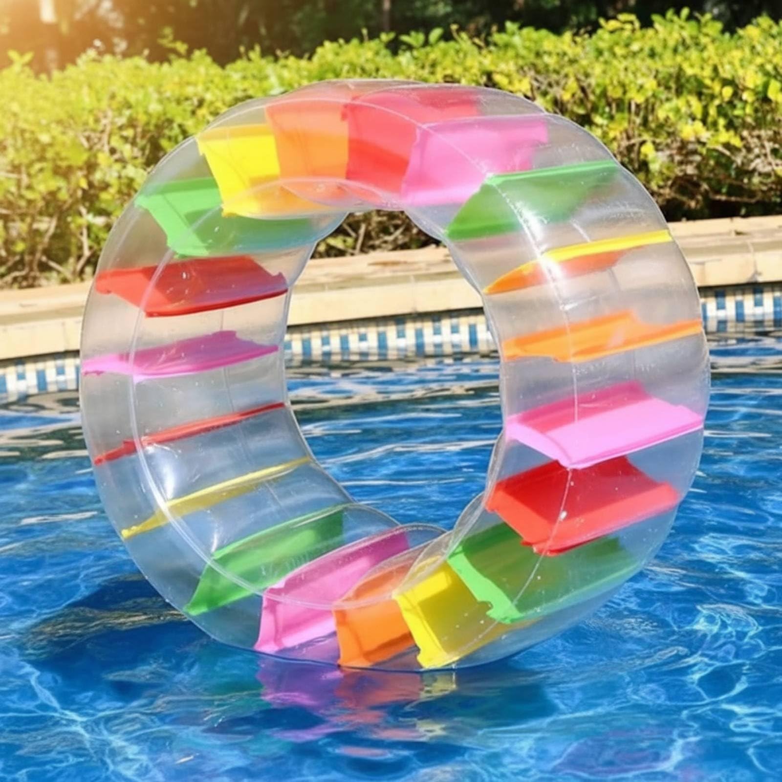 Inflable Tubo de Juego Rodillo Flotador PVC Transportable Movimiento Juegos Familiares Piscina Exterior, 120 80 84cm