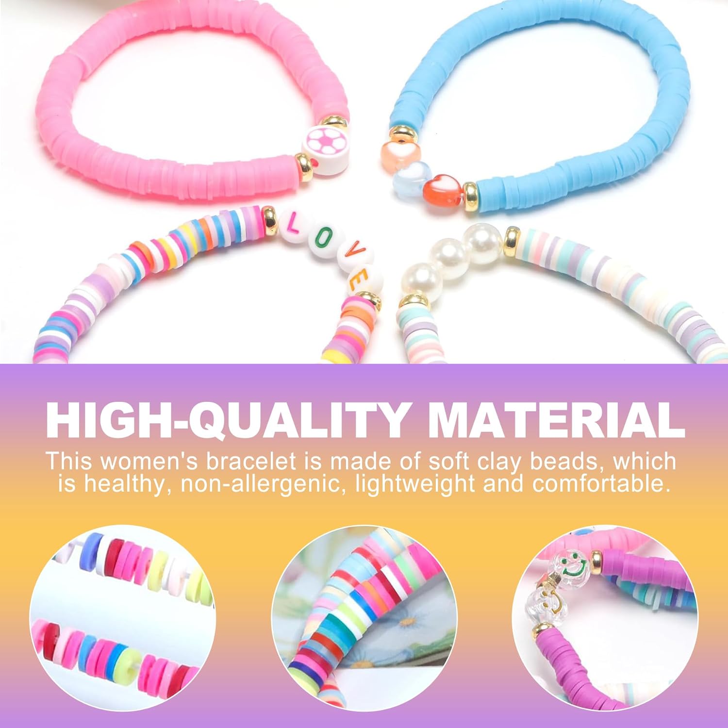 10 Pack Colorful Friendship Bracelets Handwoven Adjustable Bracelets for Parties Events and Everyday Wear - Image 3