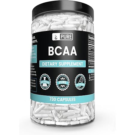 Pure Original Ingredients BCAA (730 Capsules) No Magnesium Or Rice Fillers, Always Pure, Lab Verified