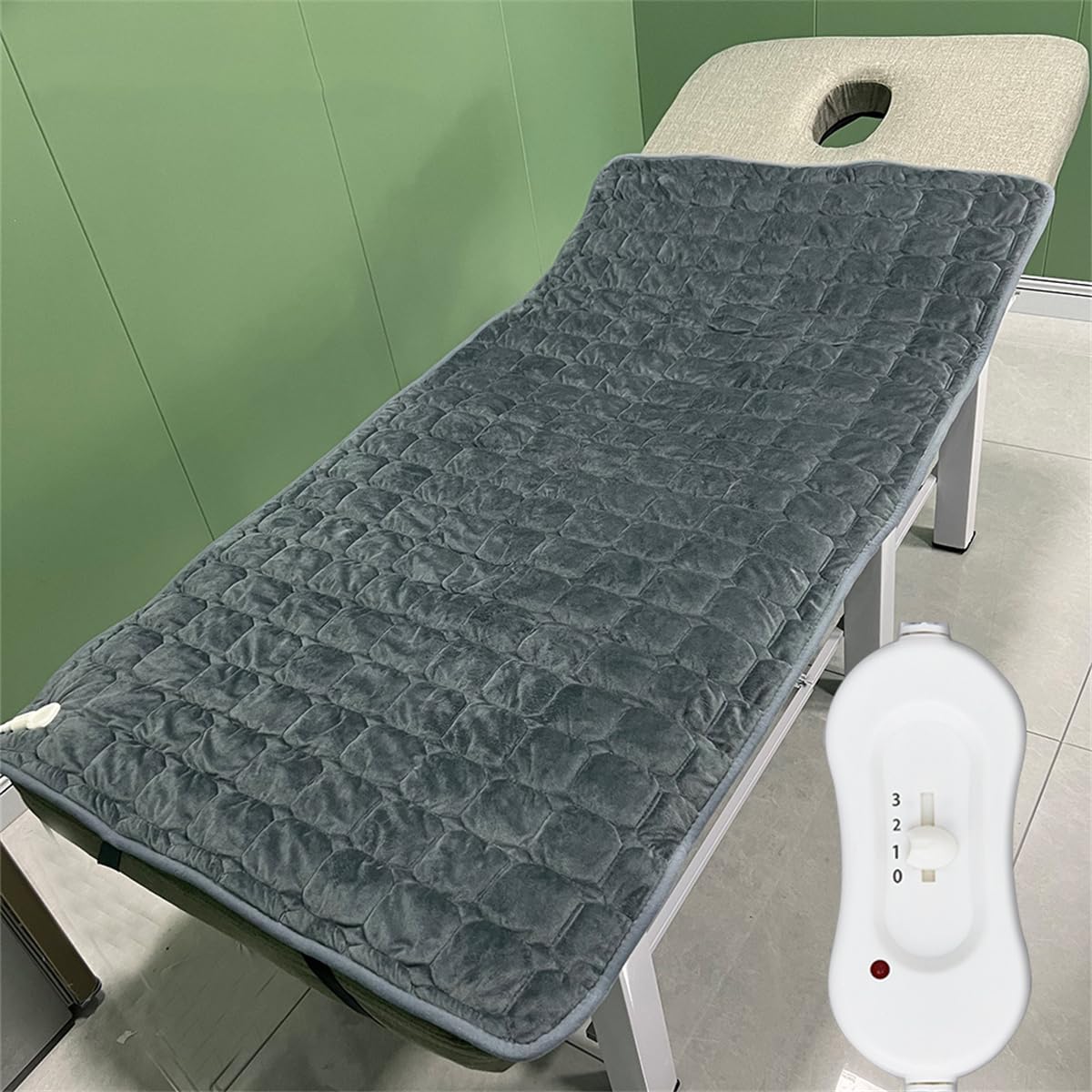 Tappetino riscaldante Professionale per Lettino da Massaggio, scaldaletto Elettrico di Alta qualità, 3 impostazioni di Calore, Protezione dal surriscaldamento,150 * 80cm/59 * 31.4 in