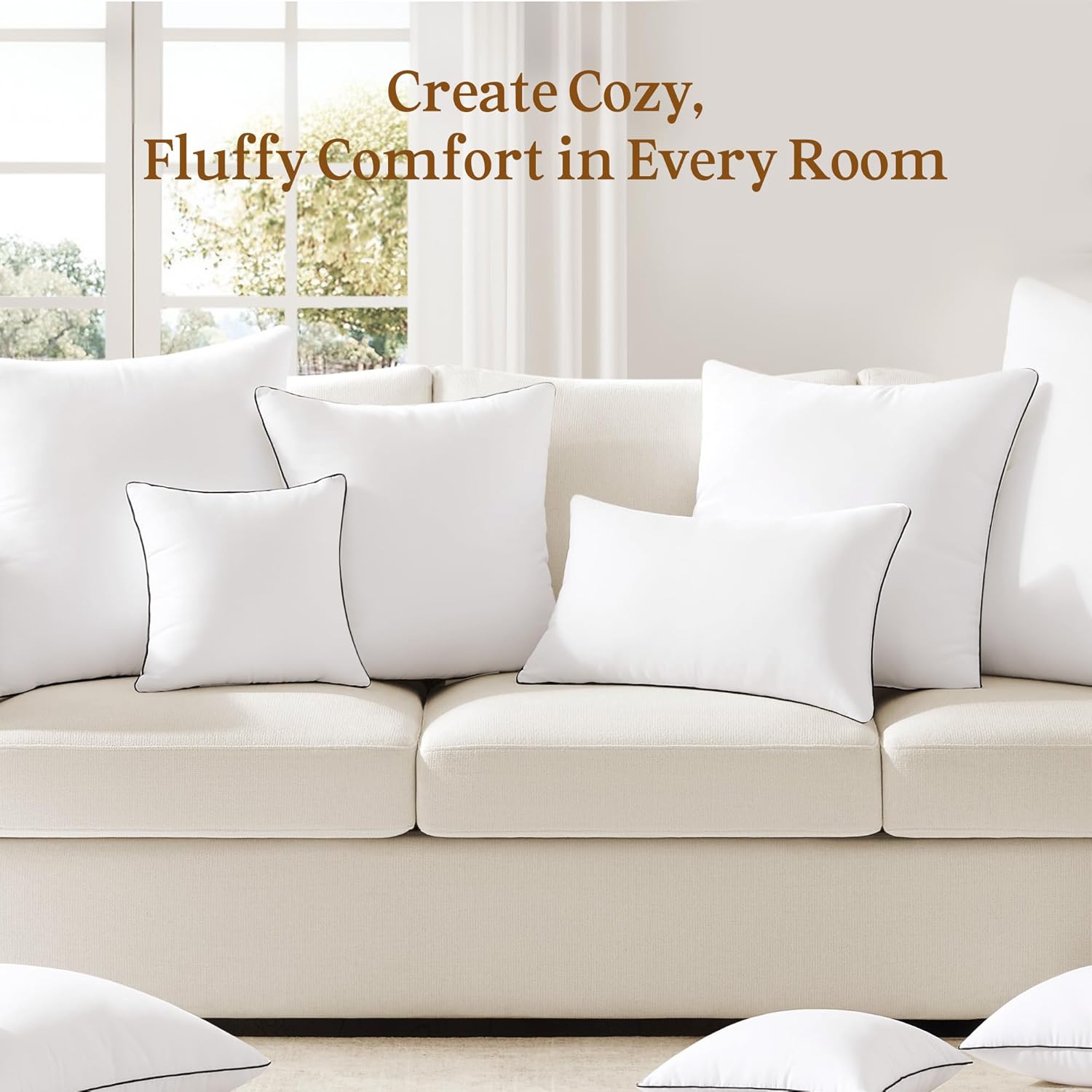 26x26 pillow inserts decorative throw pillows - puredown set