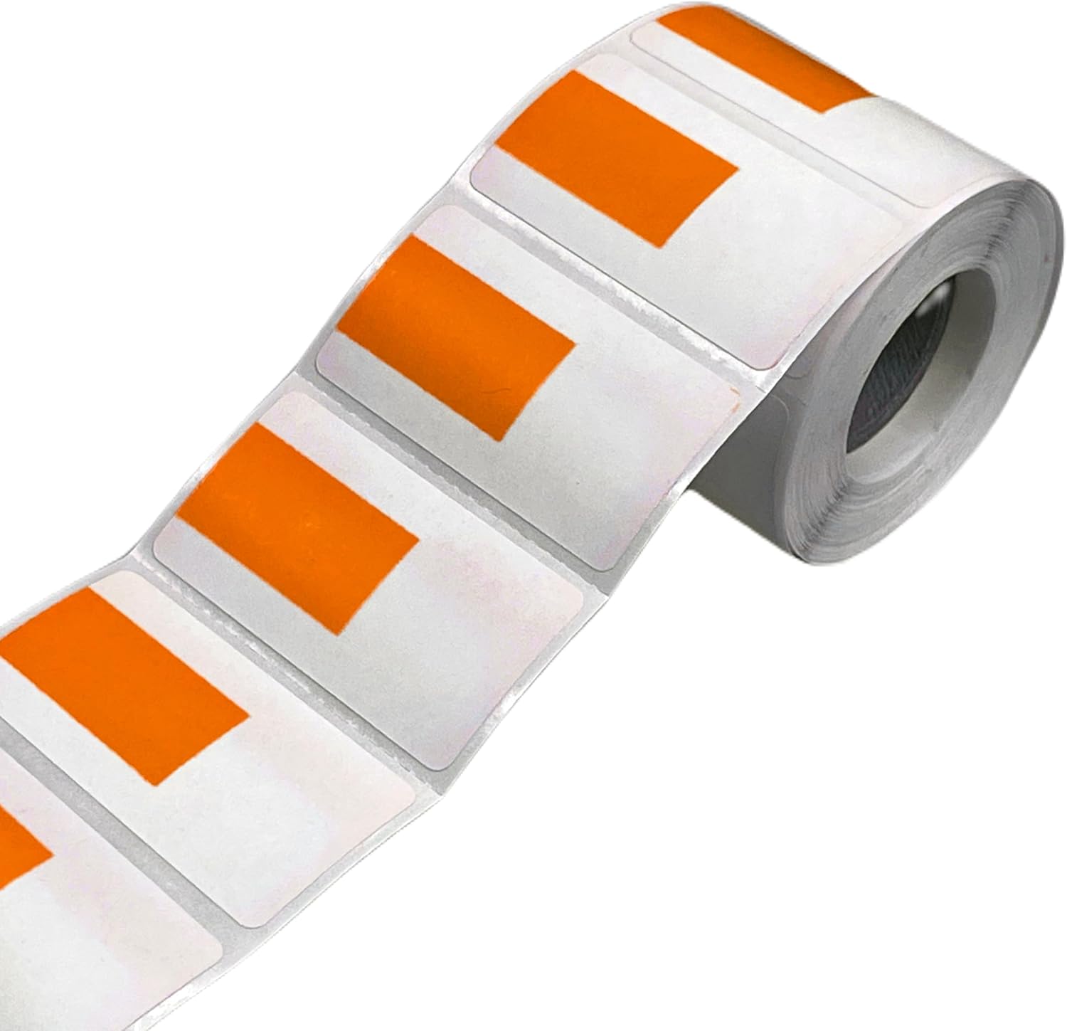 Direct Thermal Mobile Printer Label Roll 2" x 1.125" Orange Right Center 1" inch Core Polypropylene Perforated 275 Labels Per Roll (32 Rolls/Box)
