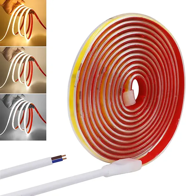 Striscia LED COB 220V IP65 per Soffitto, Soggiorno, Cucina - 10M Bianco Freddo