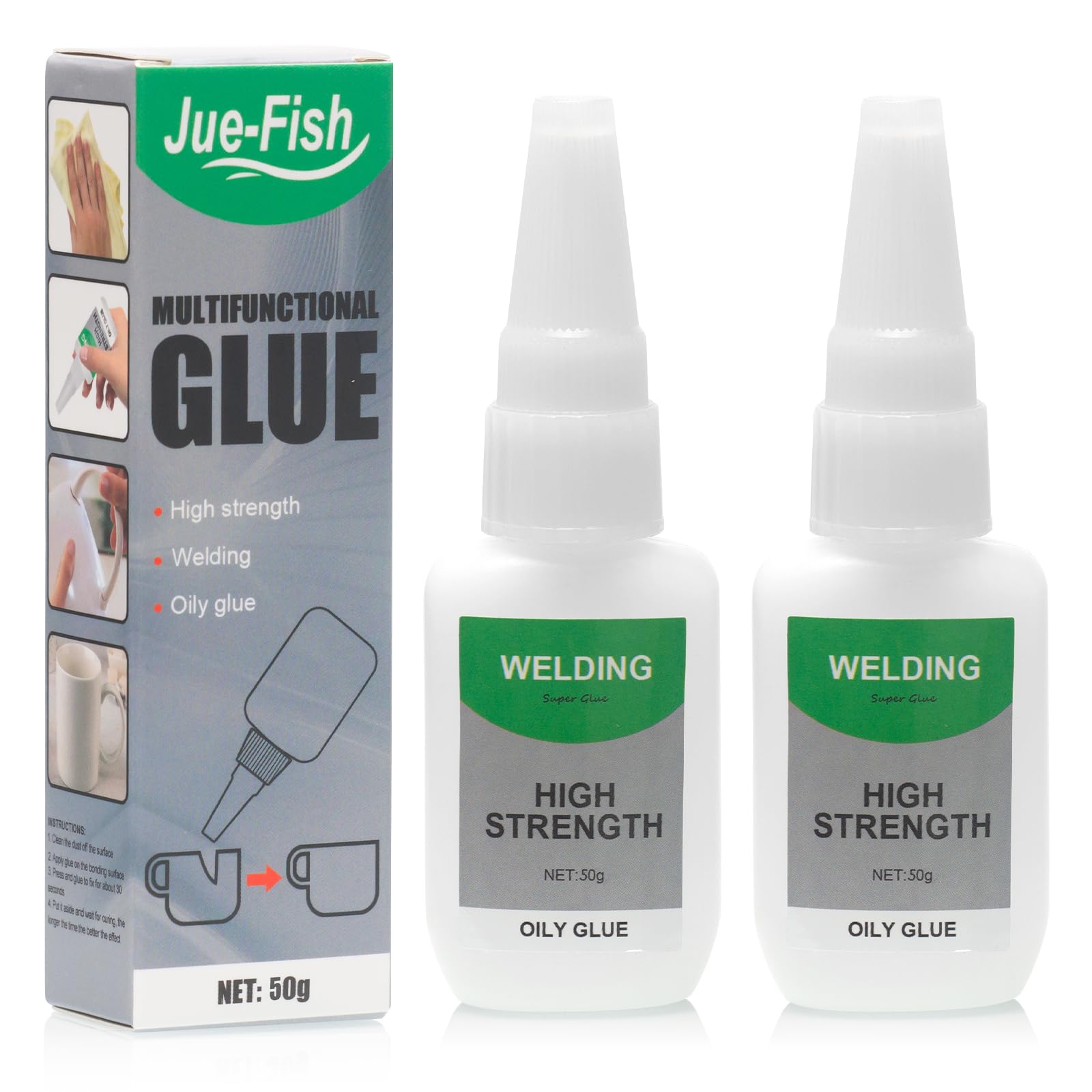 100ML Welding High-Strength Oily Glue, Wood Glue, Jue Fish Glue Universal Super Glue Gel, Instant Bonding, Strong Adhesion, Repairs Last Long Time for Metal, Wood, Ceramics, Leather, Glass
