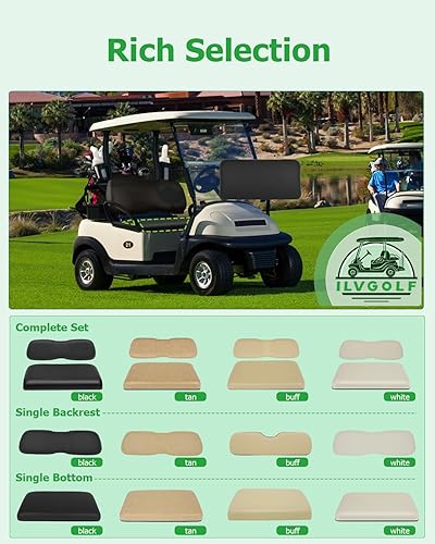 Miniatura 3 de Cojín inferior del asiento delantero para EZGO TXT 1994-up, cojín de asiento delantero de carrito de golf, negro, cojín de repuesto individual