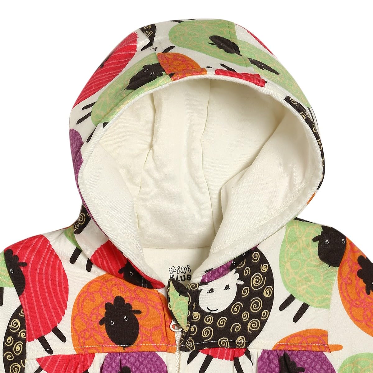 miniklub Baby Hooded Full Sleeve Knitted Cotton Multi Color Jacket (9-12M) 1