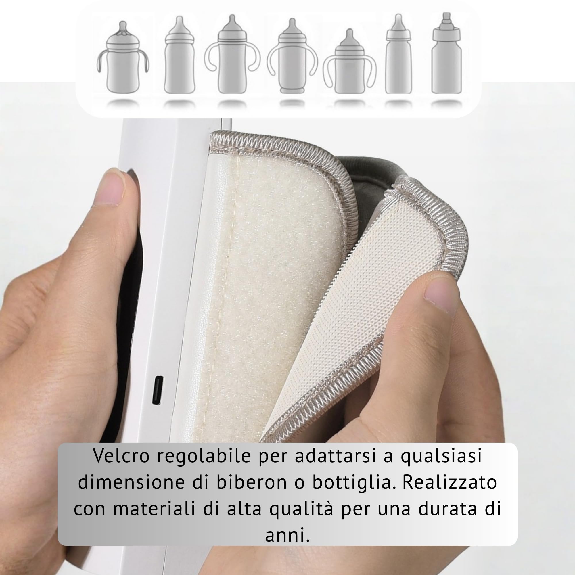 Smartia – Scaldabiberon portatile universale, batteria da 9.000 mAh e resistente ai liquidi, scaldabiberon con display LED e luce notturna per il tuo bambino, 6 livelli di temperatura, Cert. CE e RoHS