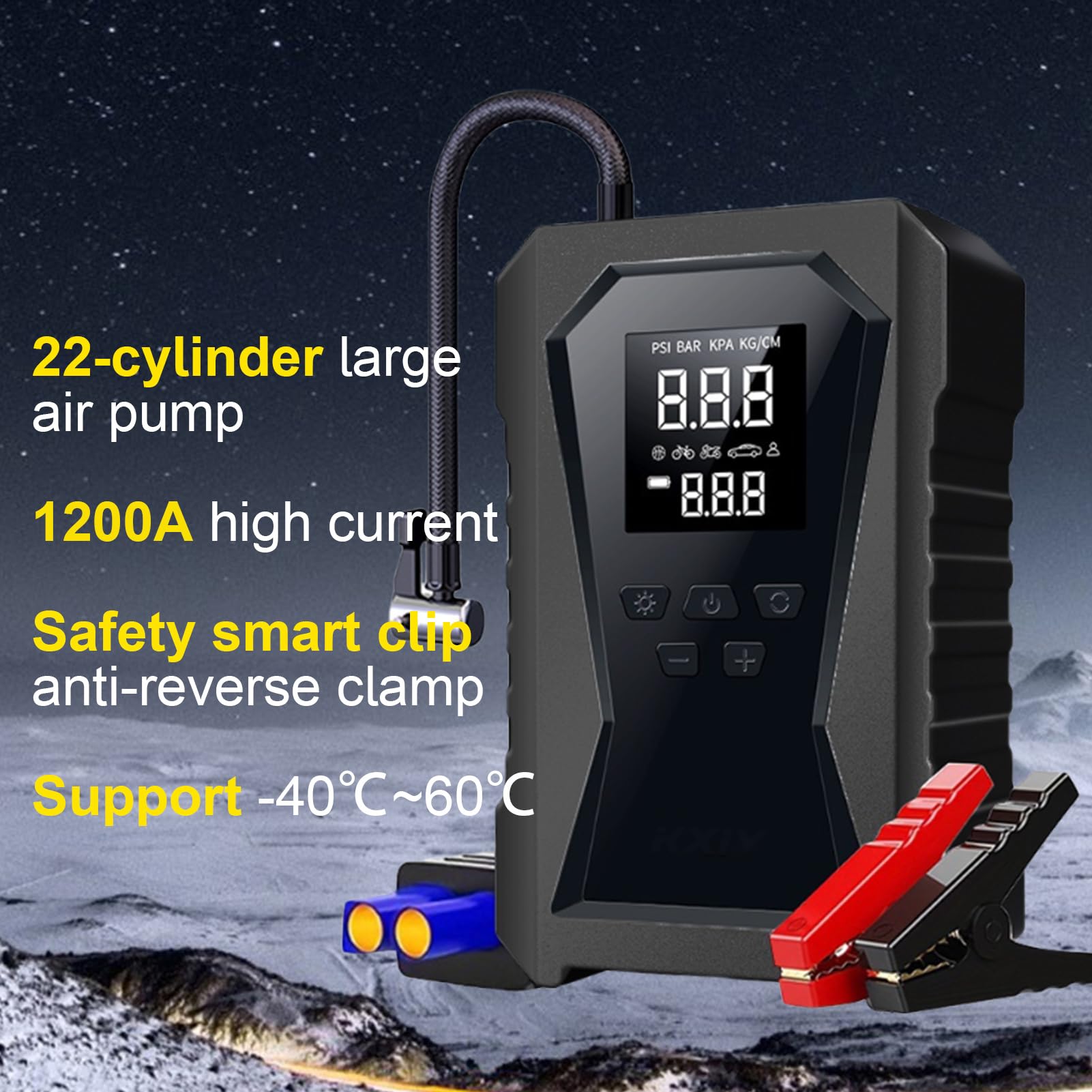 Avviatore Di Emergenza Auto smart ricaricabile cordless digitale