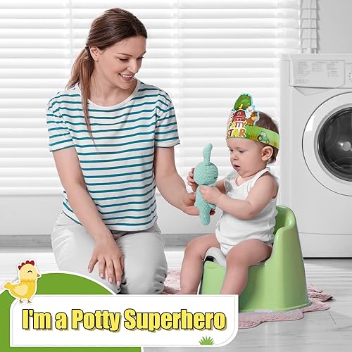 Miniatura 4 de WERNNSAI Tabla de entrenamiento para ir al baño  Tabla de recompensas de entrenamiento de inodoro de granja con 270 calcomanías de entrenamiento