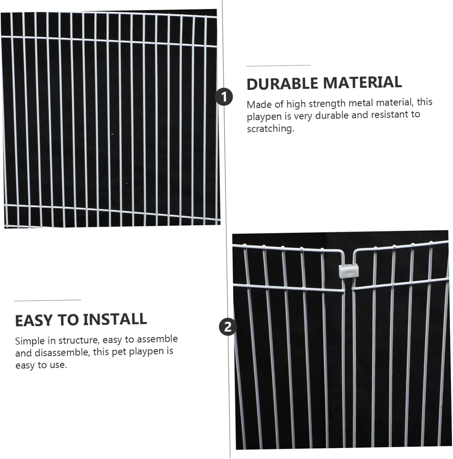 Portable Chinchilla Playground Playpen Durable Metal Pet Isolation Fence for Indoor Outdoor Use Easy Assembly Lightweight Design Panels Each