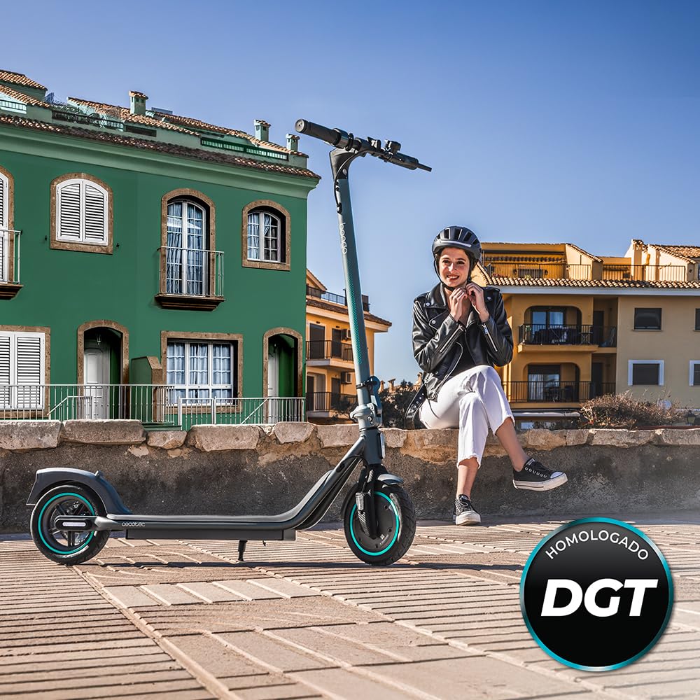 Cecotec Trottinette Électrique Homologuée avec App et Support pour Téléphone Bongo D20E Connected, Puissance Max 500 W, jusqu'à 20 km d'Autonomie, Frein à Disque Arrière et E-ABS, Légère 12,2 kg