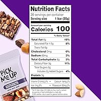 Vista 5 de Pick Me Up Provisions Mini barra de nueces de chocolate amargo con caramelo salado sin gluten, 20 barras, perfecta para almuerzos, aperitivos