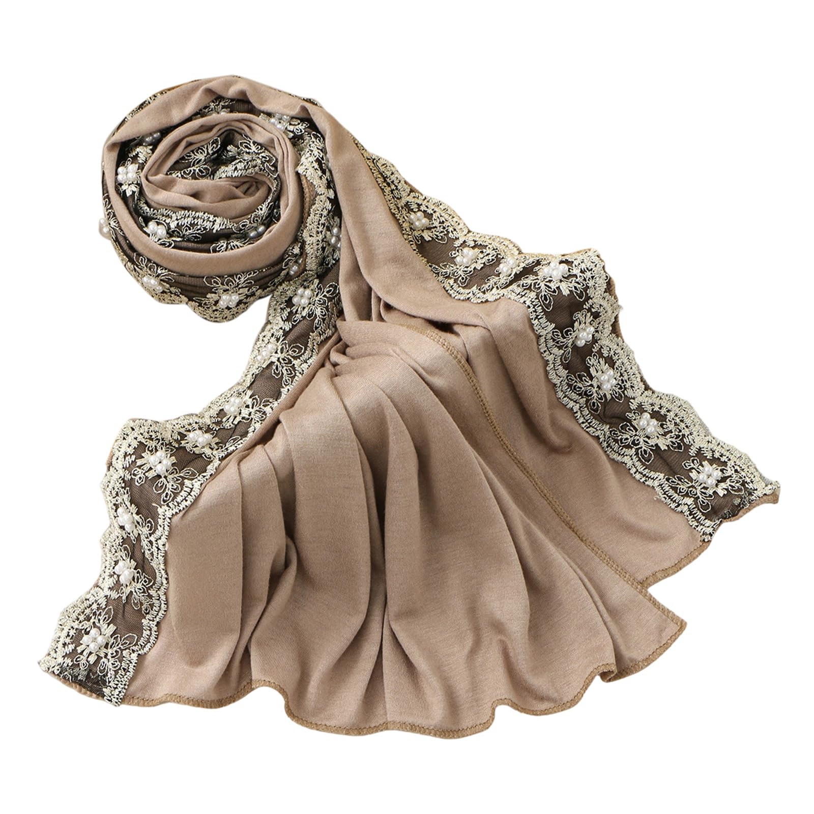 Bandana hiyab de encaje con cuentas elegante para hombres y mujeres 8