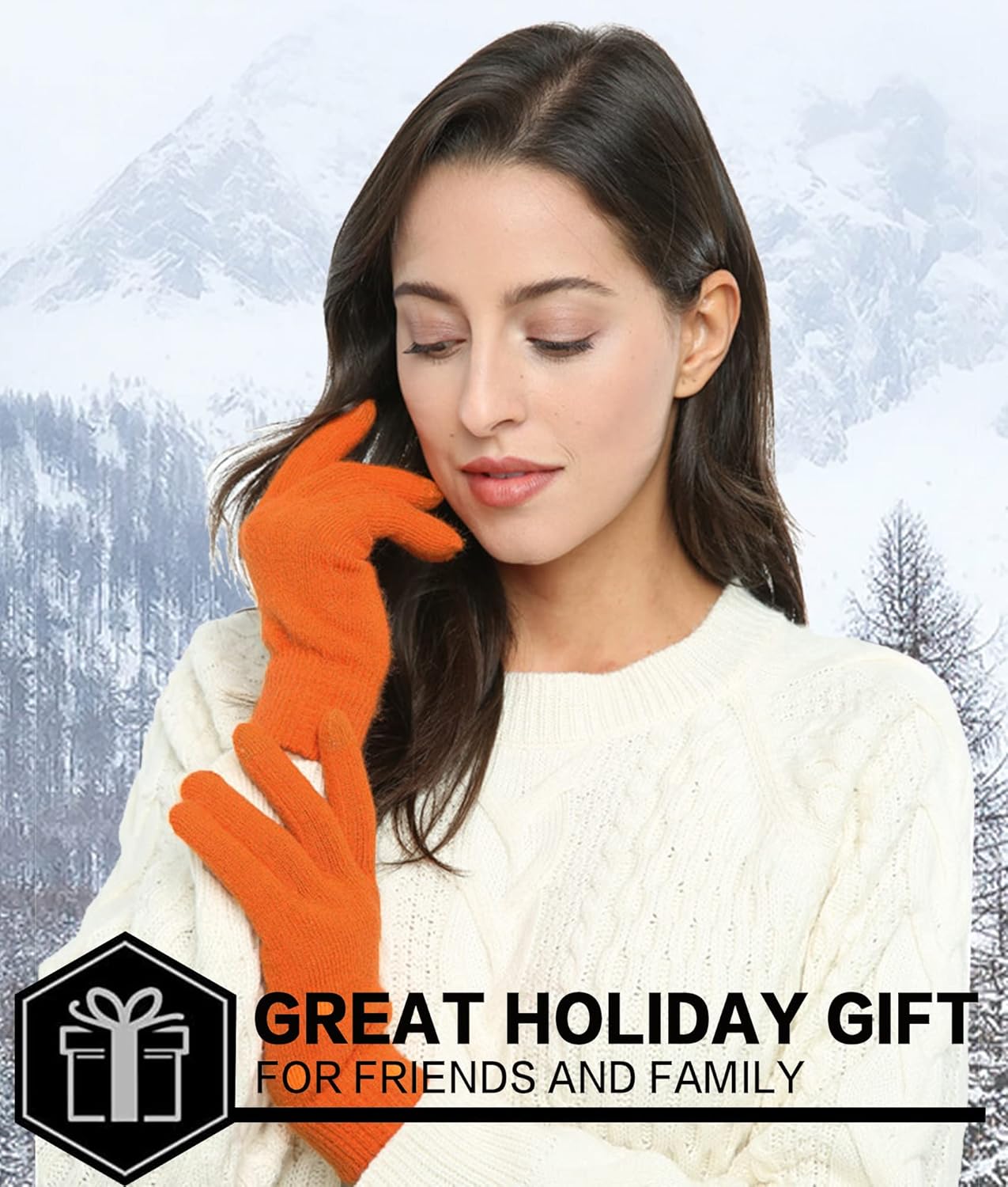 FZ FANTASTIC ZONE Women's Winter Touchscreen Wool Magic Gloves Warm Knit Fleece Lined for Women - Image 5