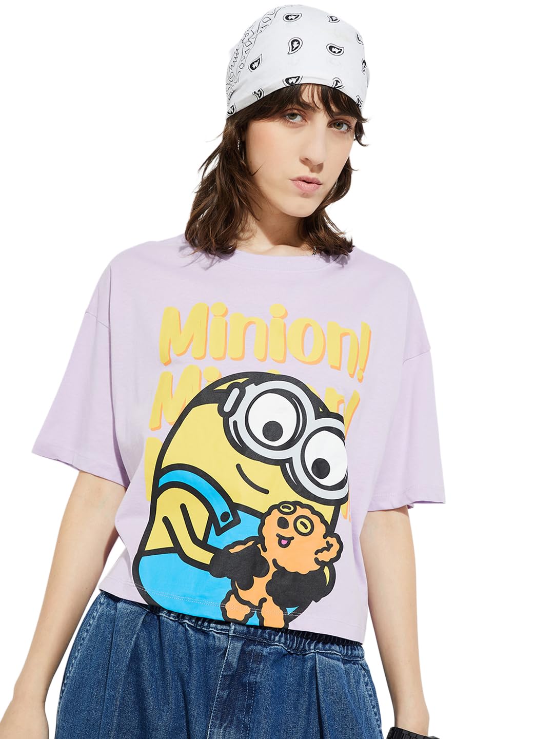 max URB_N Women Minion Print Boxy Fit T-Shirt-picture-20